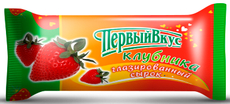 Сырок творожный глазированный Первый вкус с клубникой 18%, 40г