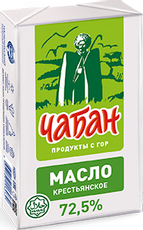 Масло сливочное Чабан Крестьянское Халяль 72.5%, 180г