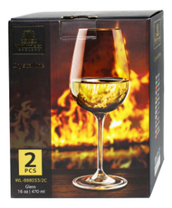 Набор бокалов для белого вина Wilmax Cristalline, 470мл х 2шт