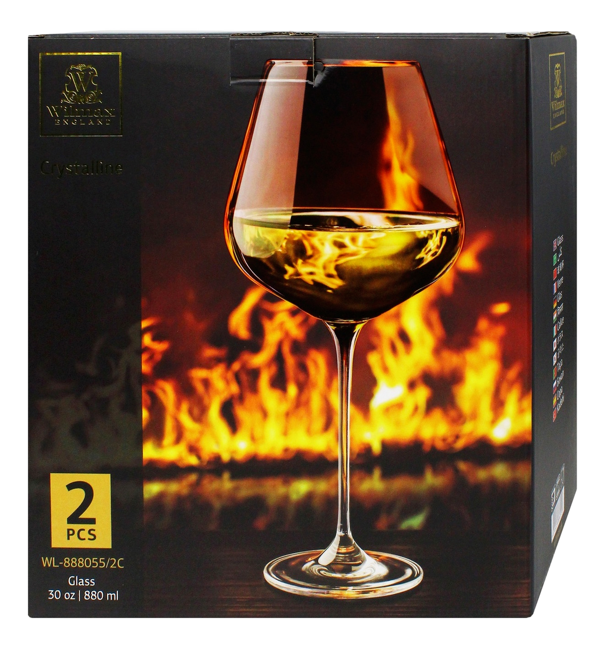 Набор бокалов для красного вина Wilmax Cristalline, 880мл х 2шт