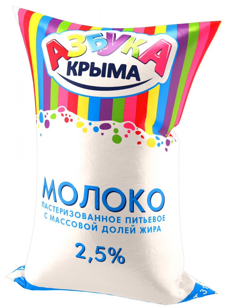 Молоко Азбука Крыма пастеризованное 2.5%, 900г