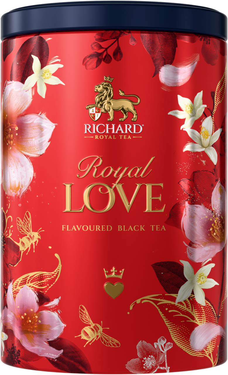 Чай Richard Royal Love чёрный цейлонский крупнолистовой с ароматом бергамота и ванили, 80г