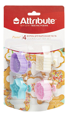 Набор формочек для вырезания Attribute Pastel, 4шт