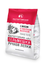Пельмени Росторгуевский с мясом и томленым молочком замороженные, 800г