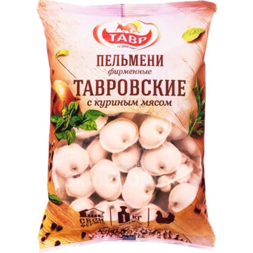 Пельмени Тавр Тавровские с куриным мясом, 1кг купить с доставкой на дом ...
