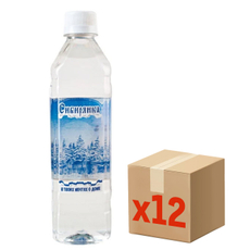 Вода Сибирянка питьевая негазированная, 500мл x 12 шт