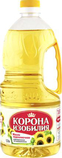 Масло подсолнечное Корона Изобилия рафинированное дезодорированное, 1.7л