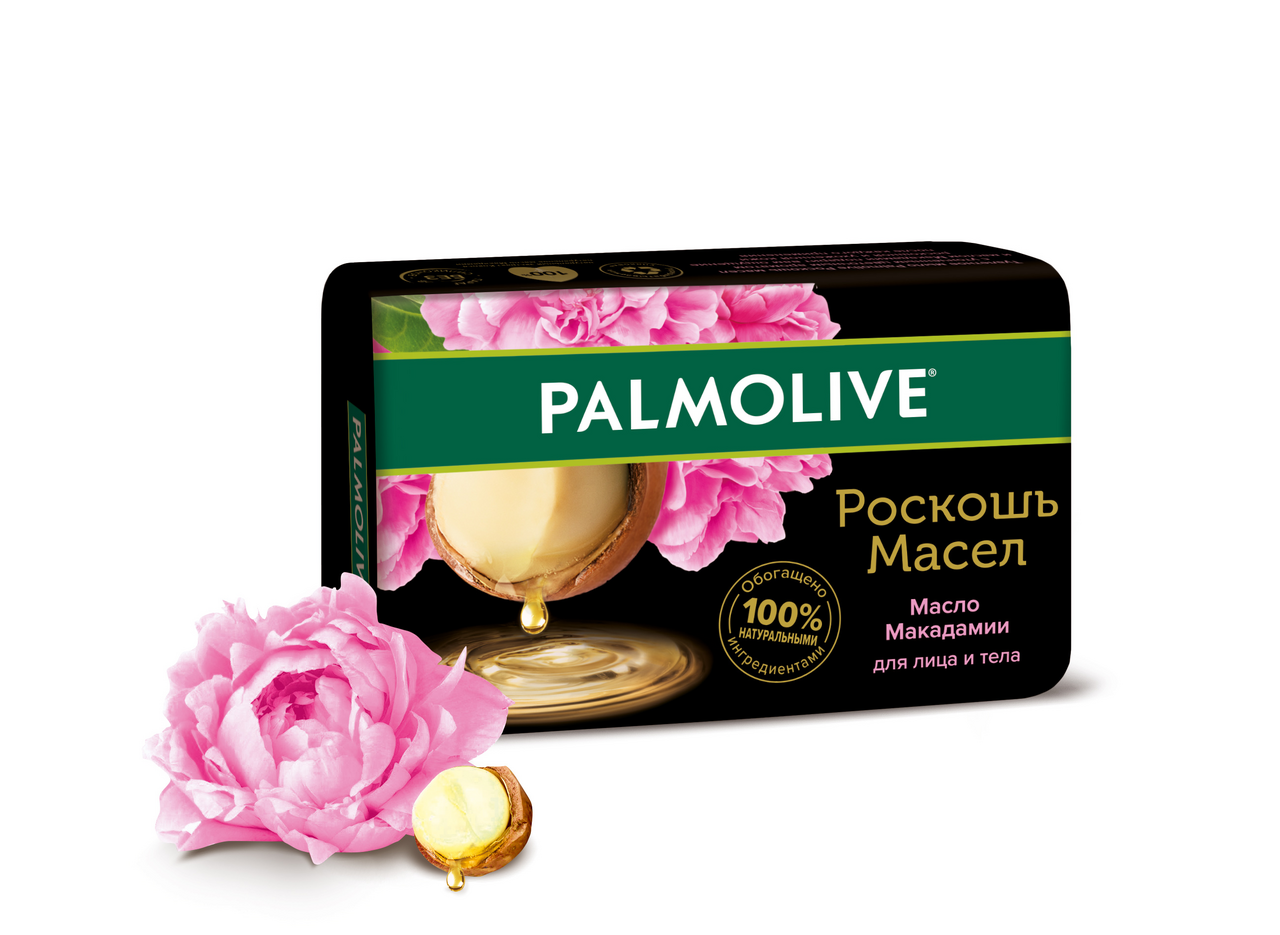 Изображение товара Мыло туалетное твердое Palmolive Роскошь Масел с маслом макадамии, 90г