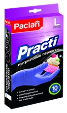 Перчатки Paclan нитриловые L, 10шт