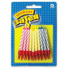 Свечи для торта Веселая затея с подставкой 5см, 20шт