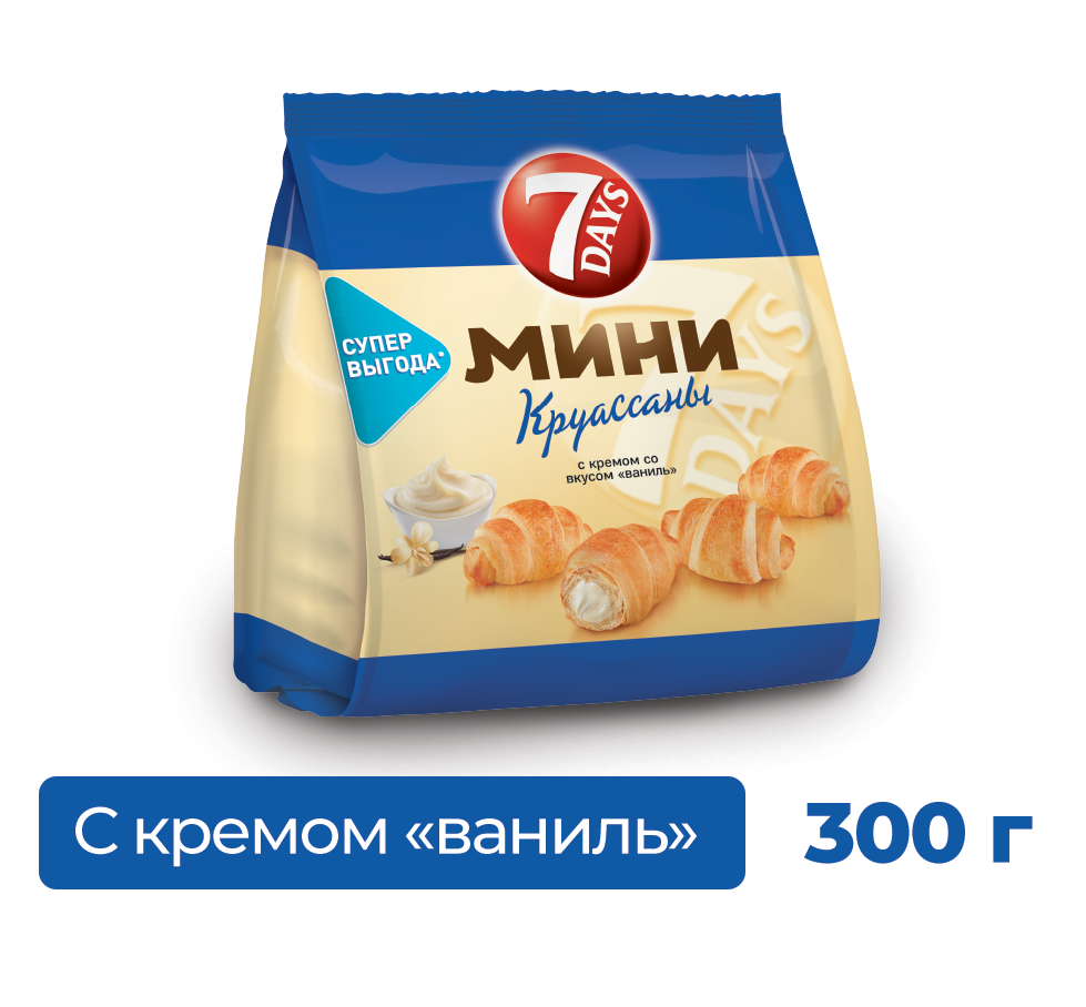 Круассаны 7 Days мини ваниль, 300г