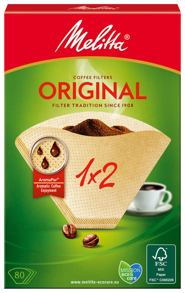 Фильтры для кофе Melitta Original 1 х 2, 80шт