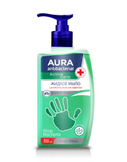 Мыло жидкое Aura Antibacterial Active Herb Алоэ, 300мл
