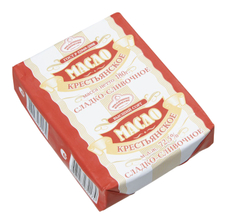 Масло сливочное Белая долина Крестьянское ГОСТ 72.5%, 180г