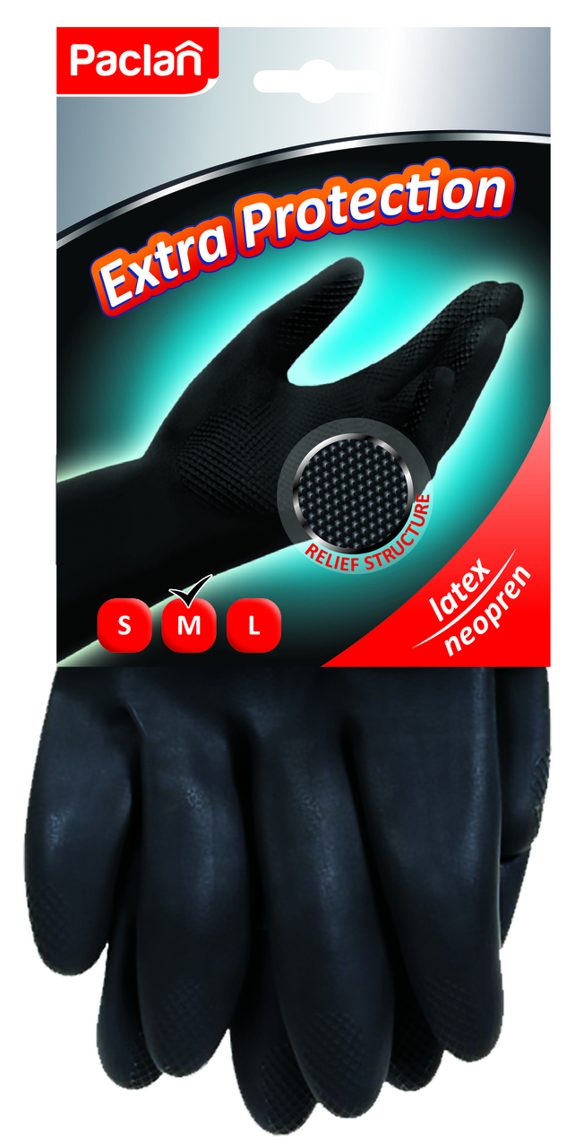Перчатки хозяйственные Paclan химически стойкие, M