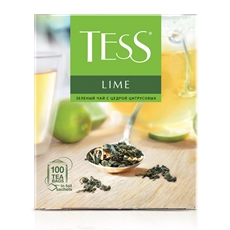 Чай Tess Lime зеленый с цедрой цитрусовых (1.5г х 100шт), 150г