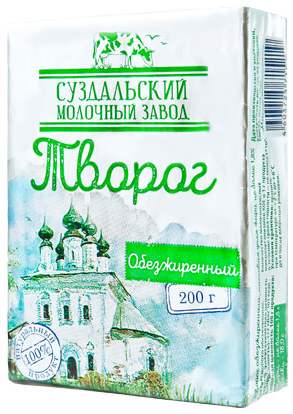 Творог Суздальский МЗ 0%, 200г