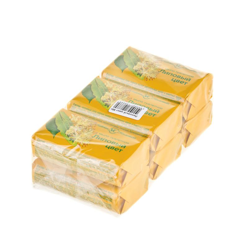 Мыло туалетное Невская Косметика Липовый цвет, 90г x 6 шт