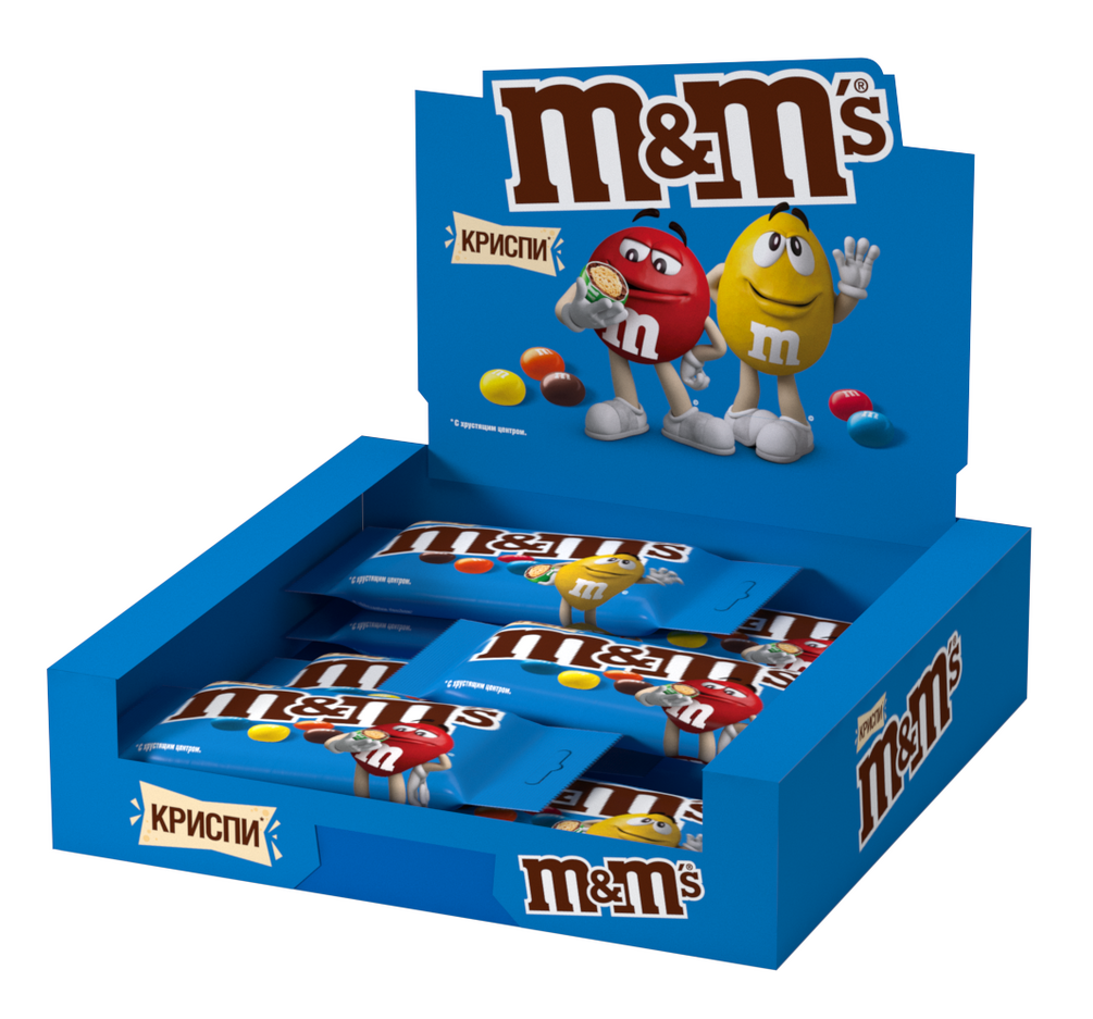 Конфеты M&M's Криспи драже с хрустящим центром, 36г x 192 шт