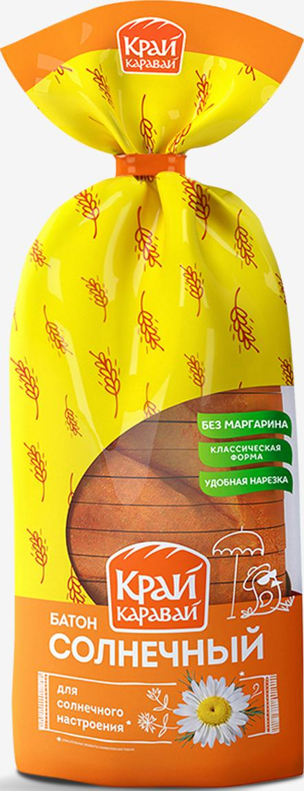 Батон Край Каравай Солнечный нарезка, 350г