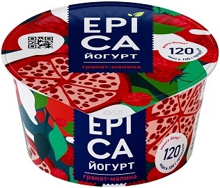 Йогурт Epica гранат малина 4.8%, 130г