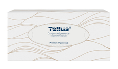 Салфетки бумажные Tellus Premium F1 косметические для лица ультрамягкие, 100шт