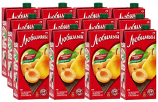 Напиток сокосодержащий Любимый Абрикосовая груша, 950мл x 12 шт