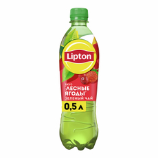 Холодный чай Lipton зеленый со вкусом земляники и клюквы, 500мл x 12 шт
