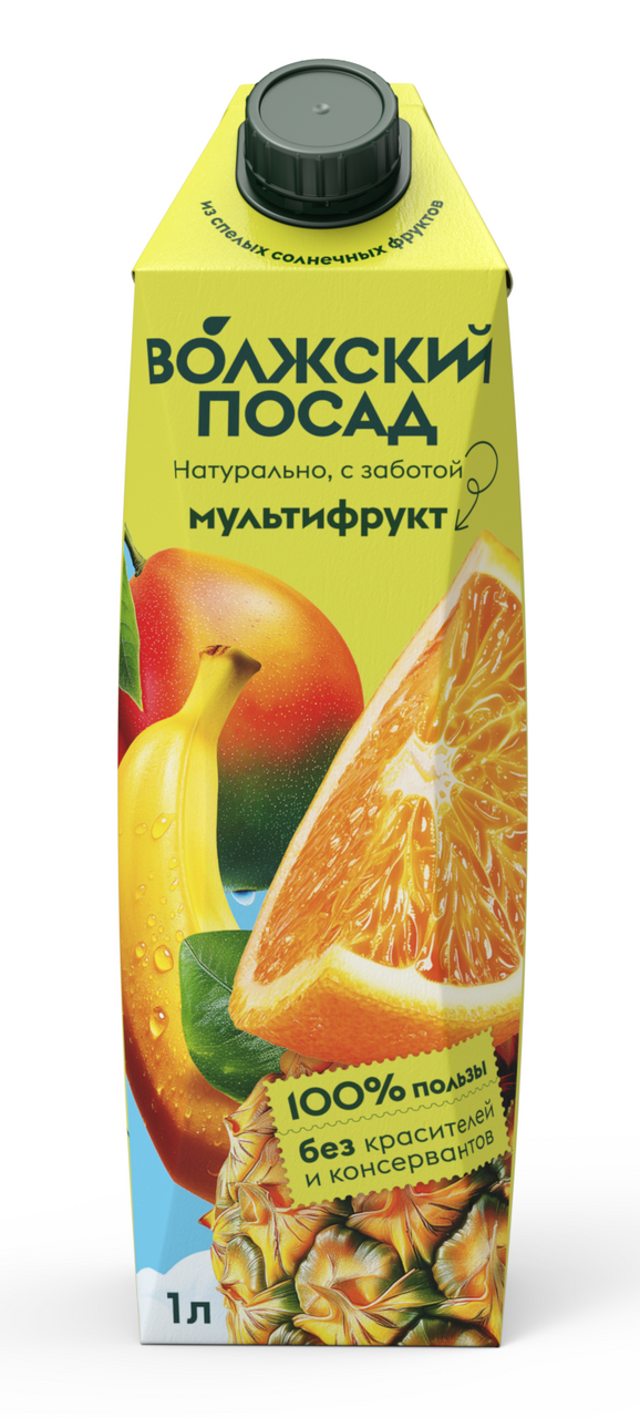 Нектар Волжский посад Мультифрукт, 1л купить с доставкой на дом, цены в ...