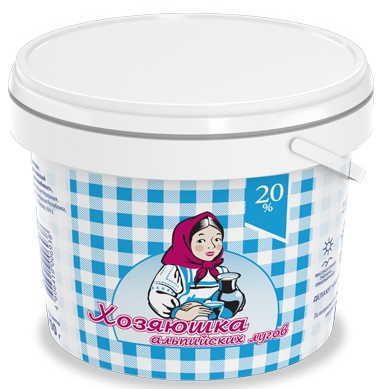 Продукт сметанный Хозяюшка альпийских лугов 20%, 5кг