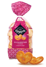 Печенье слоеное Круанте Пальмирки в сахарной глазури, 350г