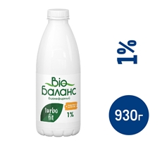 Напиток кефирный Bio Balance с пребиотиками 1%, 930г