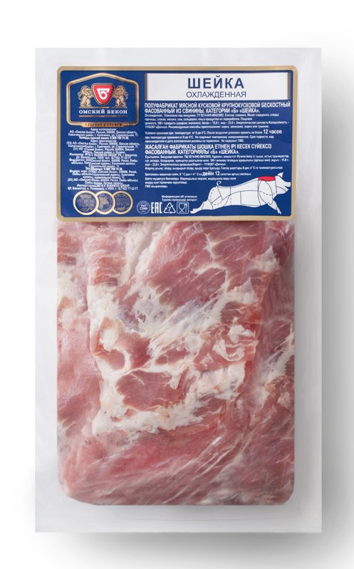Шейка свиная Омский бекон охлажденная, ~1.5кг