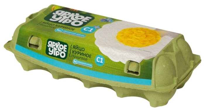 Яйцо куриное Яркое утро С1, 10шт