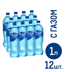 Вода Aqua Minerale питьевая газированная, 1л x 12 шт