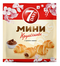 Круассаны 7 Days мини с какао кремом, 105г