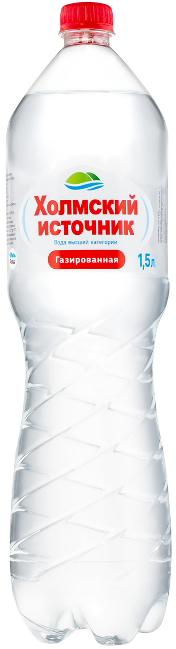 Вода Холмский источник артезианская газированная, 1.5л
