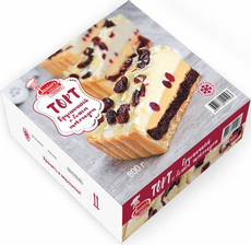 Торт Juniors брусничный с белым шоколадом замороженный, 800г