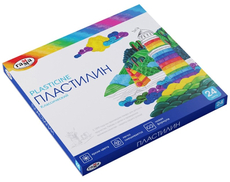 Пластилин Гамма Классический со стеком 24 цвета, 480г