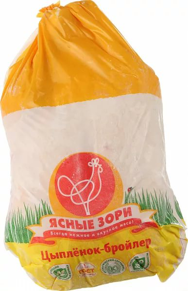 Тушка цыпленка-бройлера ЯСНЫЕ ЗОРИ замороженная, в коробке (до ~13 кг)