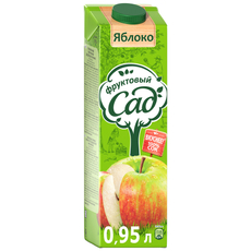 Сок Фруктовый Сад яблоко осветленный, 950мл x 12 шт