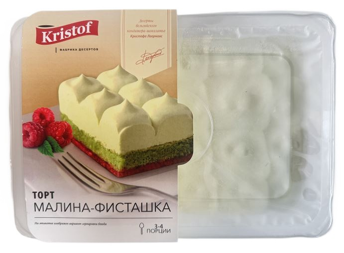 Торт Kristof малина и фисташка, 350г