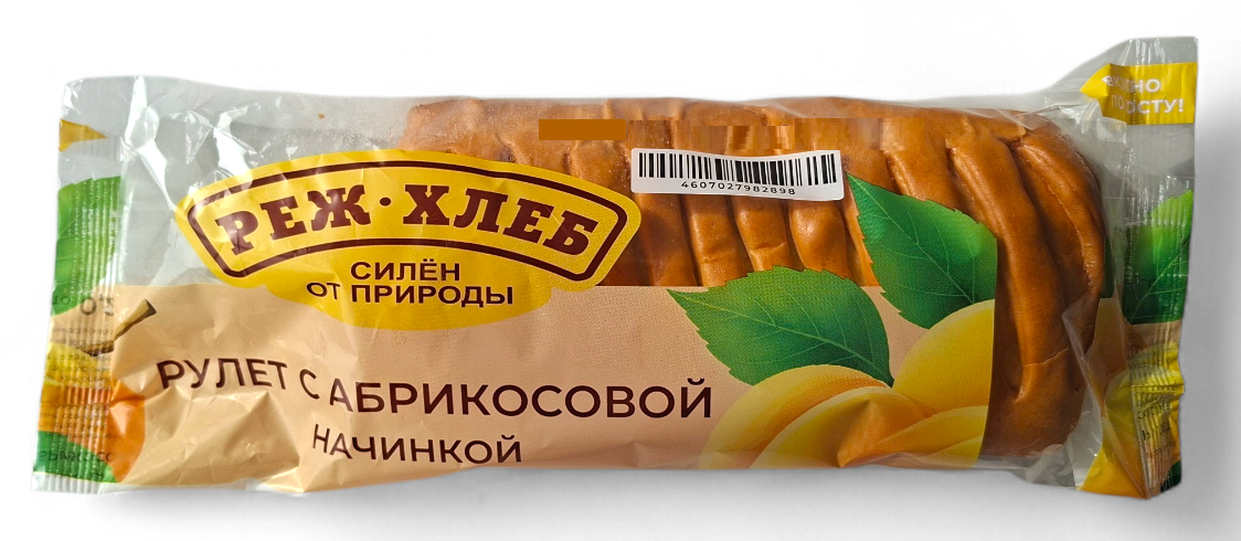 Рулет Реж-хлеб с абрикосовой начинкой, 250г