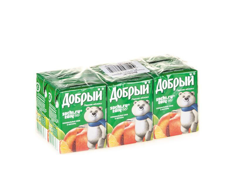 Сок ДОБРЫЙ персик-яблоко, 0,2л купить с доставкой на дом, цены в ...