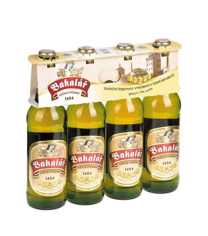 Пиво Bakalar Pale Lager светлое, 0.5л х 4 шт купить по выгодной цене ...