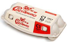 Яйцо куриное Сметанино выбирай родное С1 яркий желток, 10шт