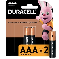 Батарейки Duracell LR03 AAA, 2шт