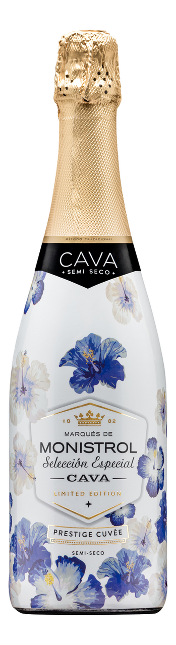 Вино игристое Monistrol Cava Semi Seco белое полусухое, 0.75л