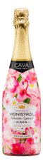 Вино игристое Monistrol Cava Brut Rose розовое брют, 0.75л