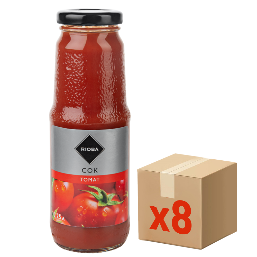 RIOBA Сок томатный с солью, 250мл x 8 шт